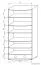 Vitrine Rabaul 35, Farbe: Sonoma Eiche - Abmessungen: 200 x 94 x 40 cm (H x B x T)