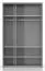 Drehtürenschrank / Kleiderschrank Siumu 22, Farbe: Weiß / Weiß Hochglanz - 224 x 137 x 56 cm (H x B x T)