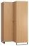 Drehtürenschrank / Eckkleiderschrank Patitas 14, Farbe: Eiche - Abmessungen: 195 x 102 x 104 cm (H x B x T)