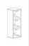 Hängevitrine mit modernen Design Raudberg 30, Farbe: Weiß - Abmessungen: 126 x 40 x 29 cm (H x B x T), mit LED-Beleuchtung