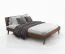 Einzelbett / Gästebett Engordany 10 | Buche Vollholz massiv | lackiert | Liegefläche: 140 x 200 cm | Farbe: Walnuss | mit stabiler Kopfstütze | zeitloses Design