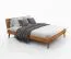 Doppelbett / Gästebett Engordany 10 | Buche Vollholz massiv | lackiert | Liegefläche: 160 x 200 cm | Farbe: Eiche Rustikal | mit stabiler Kopfstütze | zeitloses Design