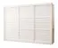 Eleganter Kleiderschrank Täschhorn 11, Weiß Matt, Maße: 200 x 250 x 62 cm, 10 Fächer, 2 Kleiderstangen, mit Führungen aus Aluminium