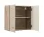 Hängeschrank Mionica 02, zwei Fächer, Farbe: Eiche Grau / Sandfarben, ABS-Kanten, Griffe: Silber, Maße: 57 x 60 x 30 cm, zwei Türen, für Küchen