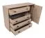Kommode mit 5 Schubladen Niel 17, Farbe: Eiche / Anthrazit - Abmessungen: 95 x 135 x 40 cm (H x B x T)