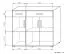 Kommode Kavieng 01, Farbe: Eiche / Weiß - Abmessungen: 110 x 125 x 40 cm (H x B x T)