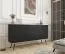 Wohnzimmer - Set E Horsham, 3-teilig, Farbe: Schwarz, Push-to-open Funktion, eine schmale Kommode, ein Sideboard, ein Schminktisch, ABS-Kanten, Beine: Schwarz