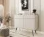 Wohnzimmer - Set C Horsham, 3-teilig, Farbe: Beige, Push-to-open Funktion, Beine: Schwarz, eine schmale Kommode, ein Sideboard, ein Schminktisch, ABS-Kanten