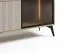 TV-Unterschrank | Eiche Cremona / Beige | ABS-Kantenschutz | 175 x 40,5 x 56 cm | inkl. LED-Beleuchtung | Beine aus Metall | 3 Fächer | 3 Türen