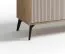TV-Unterschrank | Eiche Cremona / Beige | ABS-Kantenschutz | 175 x 40,5 x 56 cm | inkl. LED-Beleuchtung | Beine aus Metall | 3 Fächer | 3 Türen