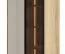 Vitrine mit viel Stauraum | 68,5 x 35,5 x 179 cm | ABS-Kantenschutz | inkl. LED-Beleuchtung | Metallbeine | Eiche Cremona / Beige | 10 Fächer
