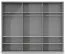 Großer 272 cm breiter Kleiderschrank mit 6 Türen | Farbe: Weiß Abbildung