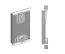 Schiebetürenschrank / Kleiderschrank Bisaurin 1B mit Spiegel, Farbe: Schwarz / Weiß matt - Abmessungen: 200 x 100 x 62 cm ( H x B x T)