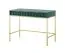 Schreibtisch Worthing 21, Farbe: Grün / Gold - Abmessungen: 78 x 104 x 50 cm (H x B x T)