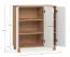 Kommode | Farbe: Beige | Griffe: Weiß | drei Türen | 6 Fächer | schlichtes Design | Maße: 90 x 47 x 99 cm | Soft-Close-Funktion | für Wohnzimmer