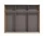 Kleiderschrank | 3-türig | 1 Spiegeltür | Farbe: Eiche Artisan | 3 Kleiderstangen | Maße: 167 x 61 x 217 cm | Schiebetürenschrank | sehr breit | 3 Fächer