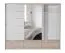 Schiebetürenschrank / Kleiderschrank Cerdanyola 07, Farbe: Eiche / Weiß - Abmessungen: 222 x 269 x 64 cm (H x B x T)