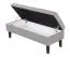 Sitzbank mit Stauraum gepolstert Maridi 243, Farbe: Grau - Abmessungen: 45 x 110 x 40 cm (H x B x T)