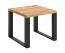 Platzsparender moderner Couchtisch "Prizren" 01, Eiche Gold Craft / Mattschwarz, 60 x 60 x 50 cm, praktischer Beistelltisch mit dunklen Beinen