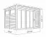 Gartenhaus 2,65 x 3,59 Meter (inkl. Dach) | Anthrazit | inkl. Fußboden Abbildung