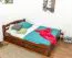Buche Massivholzbett 140 x 200 cm Dunkelbraun Abbildung