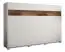 Schrankbett Namsan 03 horizontal, Farbe: Weiß matt / Braun Old Style - Liegefläche: 140 x 200 cm (B x L)