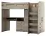 Hochbett mit 2 Schränken und Schreibtisch Grogol 05, Farbe: Sonoma Eiche - Liegefläche: 90 x 200 cm (B x L)