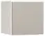 Aufsatz für eintürigen Kleiderschrank Bellaco 37, Farbe: Weiß / Grau - Abmessungen: 45 x 47 x 57 cm (H x B x T)