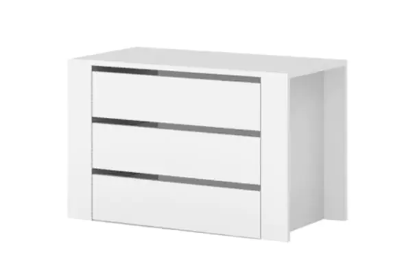 Eingebaute Schubladen für Kleiderschränke, Farbe: Weiß - Abmessungen: 88 x 57 x 45 cm (B x H x T)