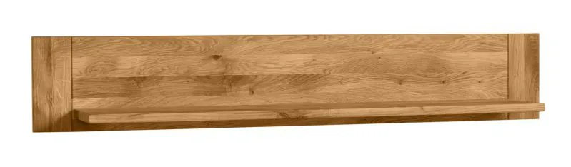 Hängeregal / Wandregal Balsa 07, geölt und gewachst, einfaches Design, Natur, Eiche massiv, 25 x 145 x 25 cm, moderner Stil