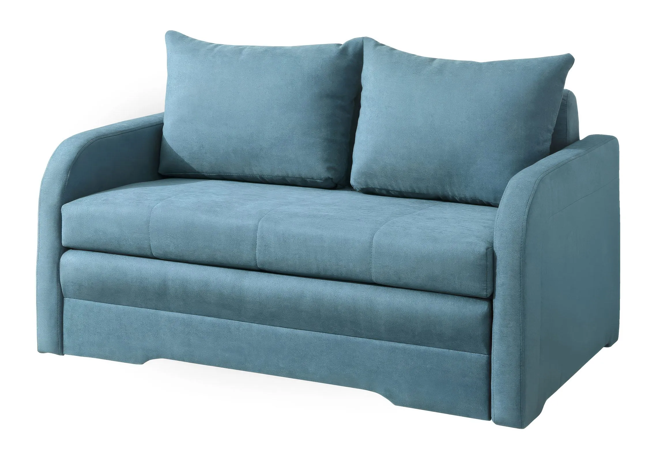 Ausziehbares 2er Sofa Beerse 01, Farbe: Blau