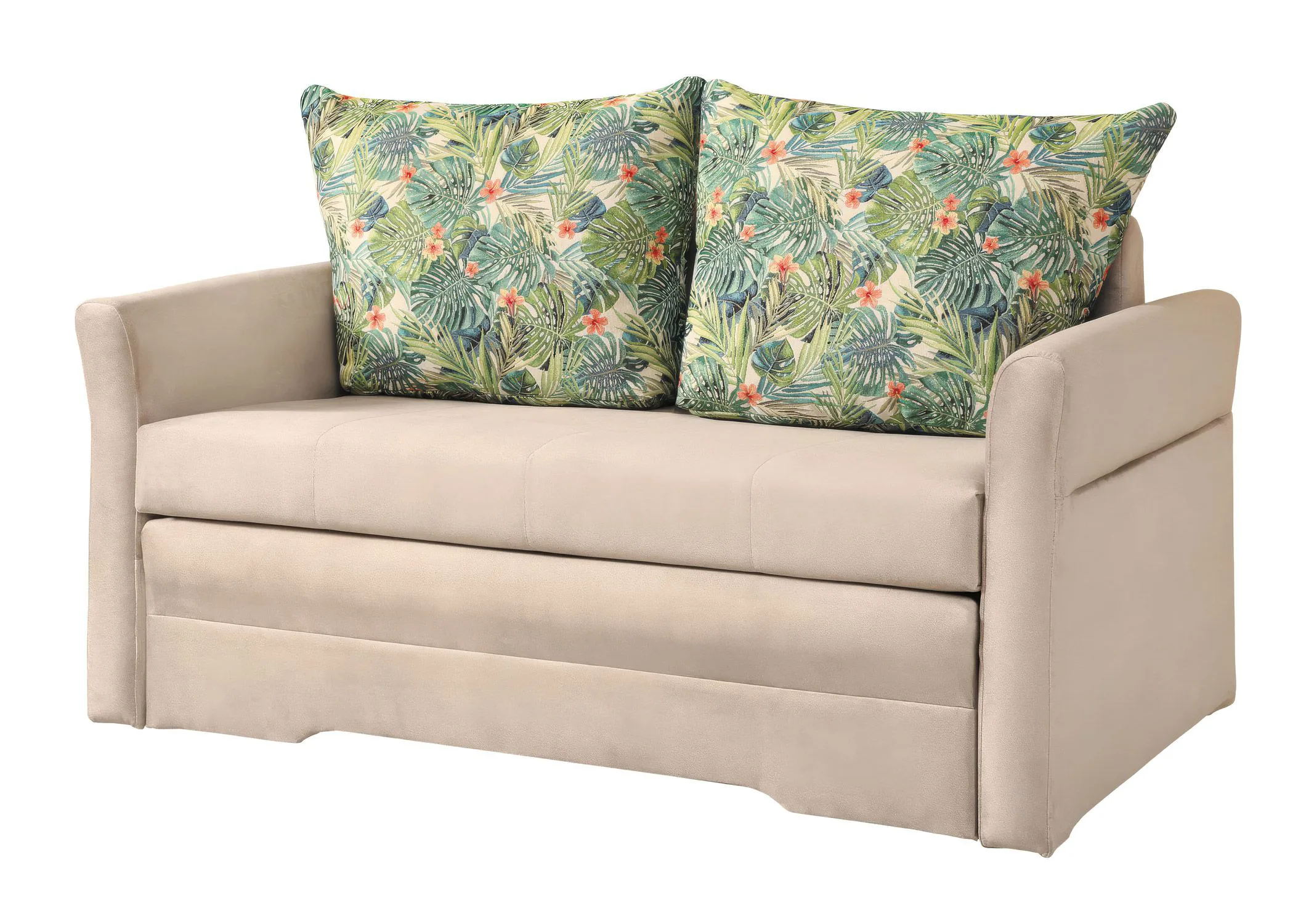 2er Sofa ausziehbar Zoersel 01, Farbe: Beige