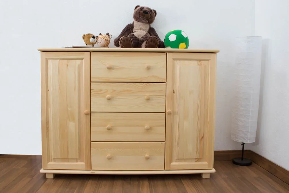 Dielenschrank niedrig, Kommode, Flurschrank, 136 cm breit, Türen Anzahl 2, Höhe (cm) 100, Länge/Tiefe (cm) 136, Breite (cm) 42, Massivholz, Material Kiefer massiv, Dielenschrank niedrig, Kommode, Flurschrank, 136 cm breit