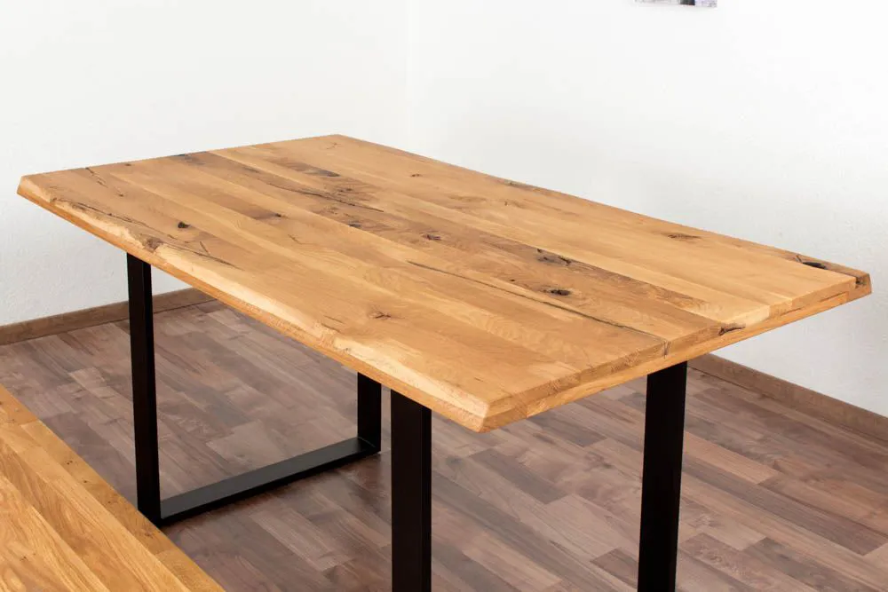 Esstisch Wooden Nature 413 Eiche massiv geölt, Tischplatte glatt