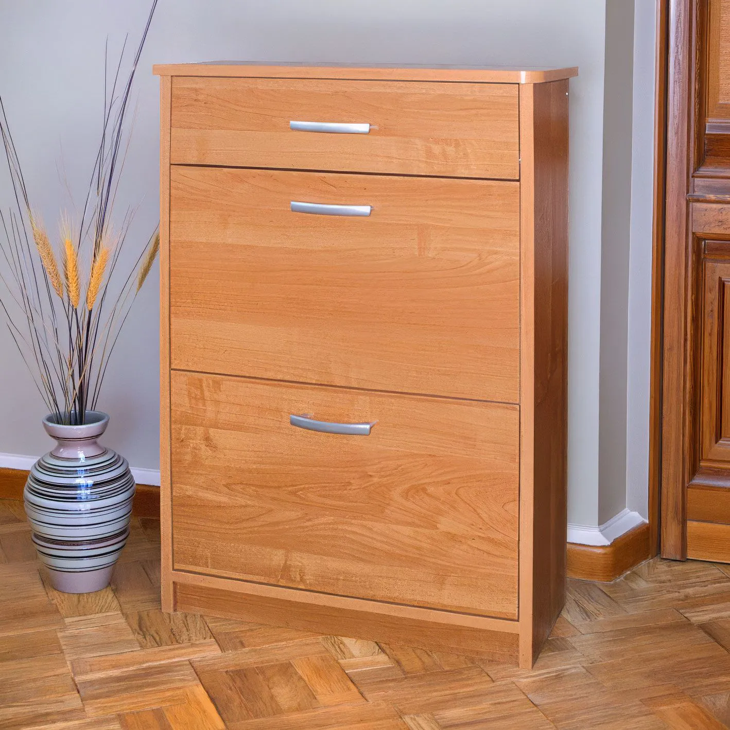 Schuhschrank Pamanukan 17, Farbe: Erle