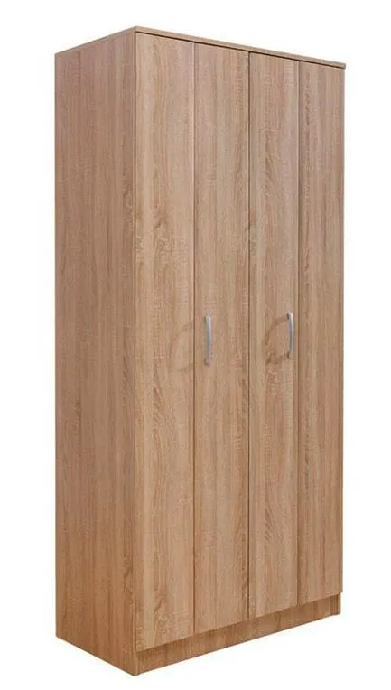 1 Meter breiter Kleiderschrank mit 2 Türen | Farbe: Braun, Türen Anzahl 2, Höhe (cm) 222, Länge/Tiefe (cm) 100, Breite (cm) 52, Material Holzwerkstoff, Farbe Braun, 1 Meter breiter Kleiderschrank mit 2 Türen