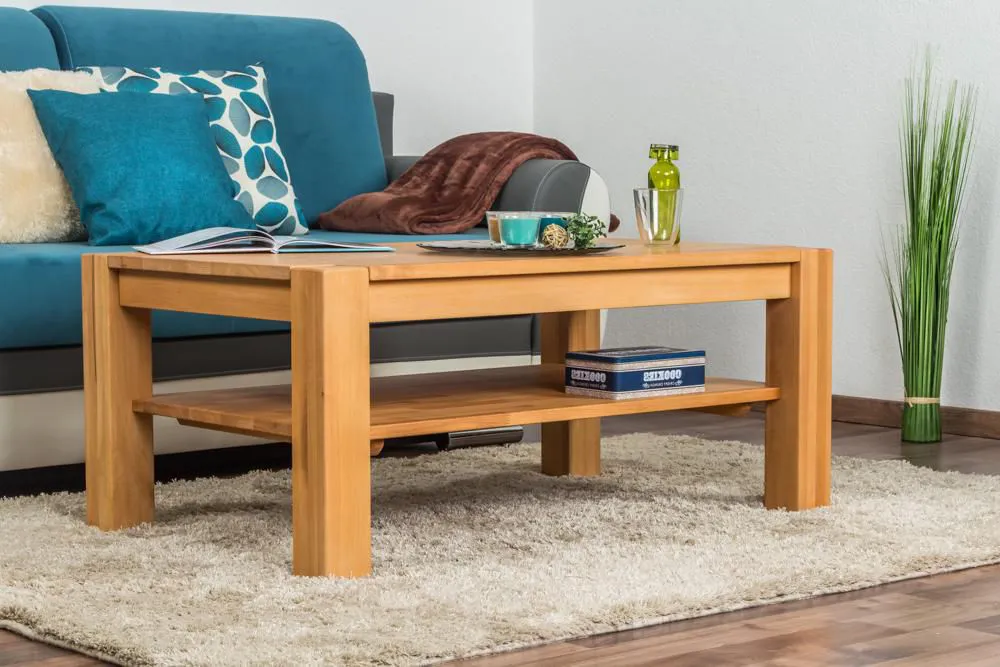 Wohnzimmertisch Buche Massivholz Farbe: Natur 50x105x65 cm, Höhe (cm) 45, Länge/Tiefe (cm) 105, Breite (cm) 65, Massivholz, Material Kernbuche massiv, Farbe Kernbuche Natur, Wohnzimmertisch Buche Massivholz Farbe: Natur 50x105x65 cm