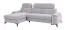Schlichtes Ecksofa Kinrooi 01, Farbe: Grau - Abmessungen: 99 x 259 x 166 cm (H x B x T) - Ottomane: Links