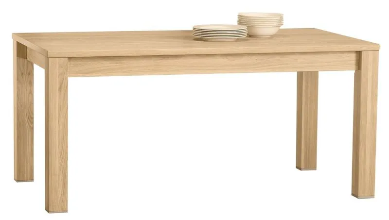 Esstisch ausziehbar Bujari 05 (eckig), Farbe: Hellbraun, Eiche – teilmassiv – 140 – 200 x 90 cm (B x T)