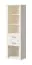 Regal Schleie 05, Farbe: Kiefer Weiß - Abmessungen: 191 x 59 x 40 cm (H x B x T)
