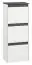 Schuhschrank Fjends 05, Farbe: Kiefer weiß / Anthrazit - Abmessungen: 125 x 50 x 34 cm (H x B x T)