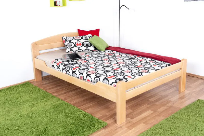 Jugendbett "Easy Premium Line" K5, 140 x 200 cm Buche Vollholz massiv Natur, inkl. Lattenrost