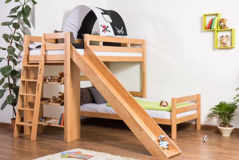 Etagenbett mit Rutsche