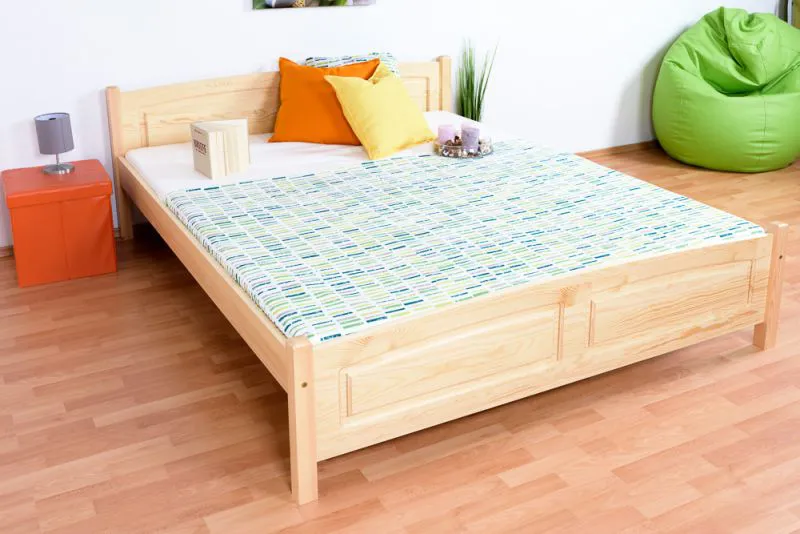 Doppelbett / Gästebett Kiefer massiv Vollholz natur 79, inkl. Lattenrost - Abmessung 160 x 200 cm