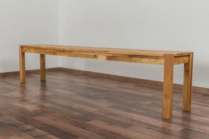 Bank Wooden Nature 134 Eiche massiv - 200 x 33 cm (L x B)