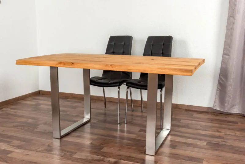 Esstisch Wooden Nature 414 Kernbuche massiv geölt, Tischplatte rustikal - 160 x 90 cm (B x T)