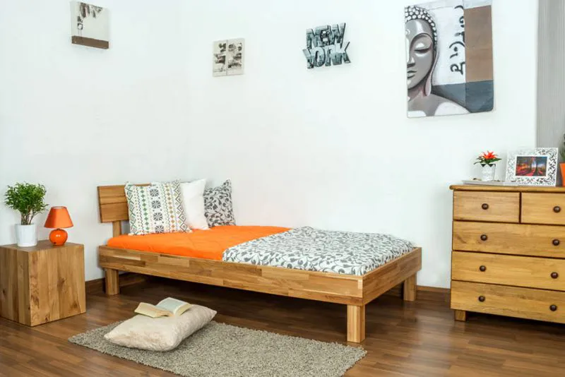 Eiche Futonbett 90 x 200 cm geölt Abbildung