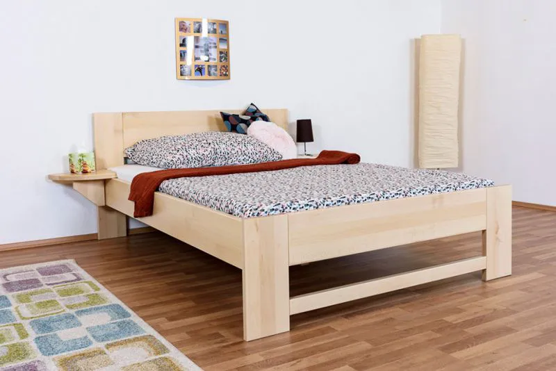 Bettrahmen für Kinder / Kinderbett 140 x 200 cm | Massivholz: Buche | Natur Lackiert Abbildung