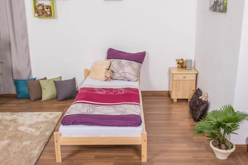 Futonbett Kiefer 90 x 200 cm Natur mit Lattenrost Abbildung