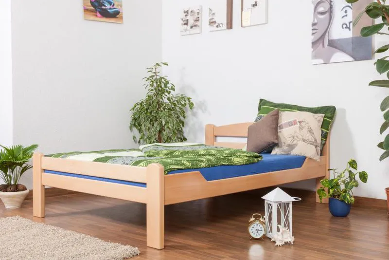 Holzbett Bettgestell Buche 140 x 200 cm Natur Abbildung